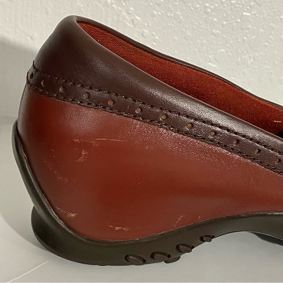 Merrell Plaza Moc Wedge Moccasins Women’s Size 8.5 Dark Autumn Leather Slip-ons - Picture 10 of 10